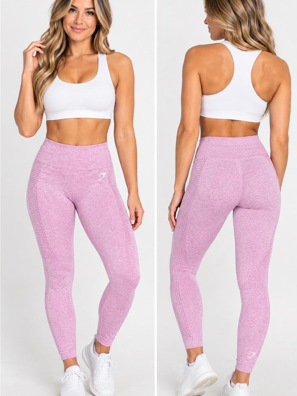 Gymshark Seamless High-Waist Leggings in Light Pink